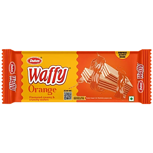 Dukes Waffy Orange Flavoured Creamy And Crunchy Wafers