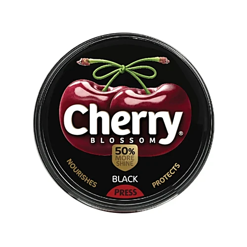 Cherry Blossom Wax Shoe Polish Black