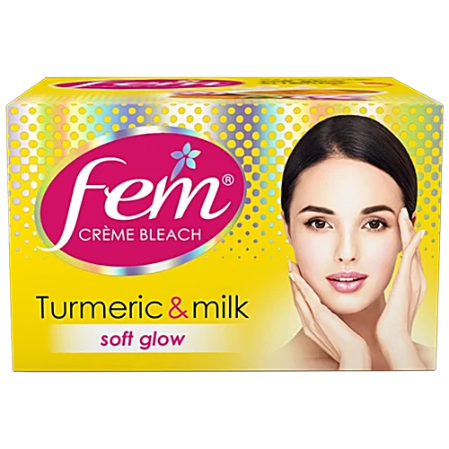 Fem Bleach Cream Turmeric And Milk Soft Glow 