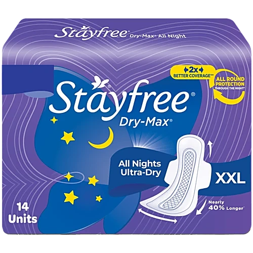 Stayfree Sanitary Pads All Night Ultra Dry XXL