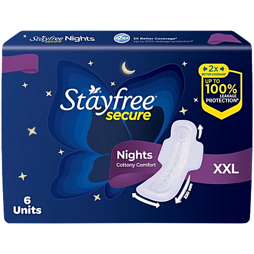 Stayfree Sanitry Pads Secure Nights XXL