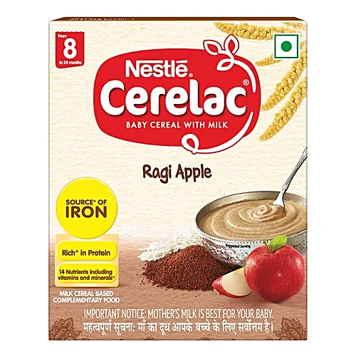 Nestle Baby Food Cerelac Ragi Apple Flavour From 8 Months To 24 Months