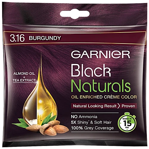 Garnier Hair Colour Black Naturals Burgundy