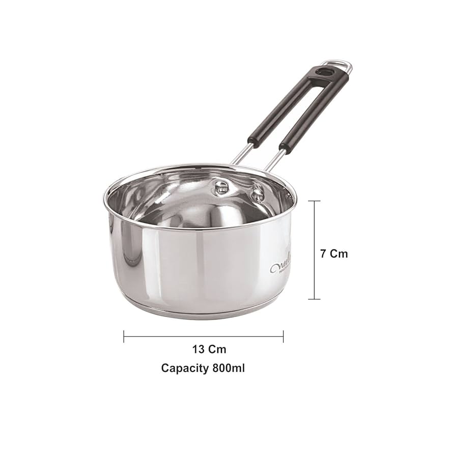 Pearl Steel Sauce Pan Small Width 16 mm And Depth 8 mm