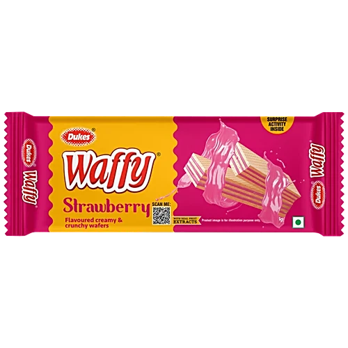 Dukes Waffy Strawberry Flavoured Crispy And Crunchy Wafers