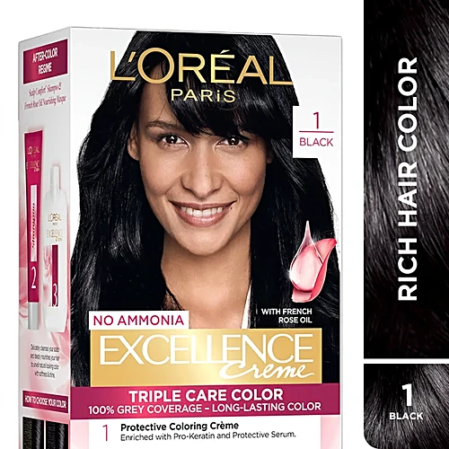 Loreal Paris Hair Colour Excellence Creme Black 1