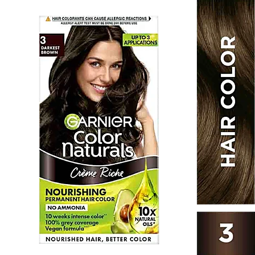 Garnier Hair Colour Naturals Darkest Brown 3	