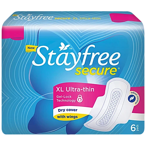 Stayfree Secure Sanitary Pads XL Ultra Thin With Wings