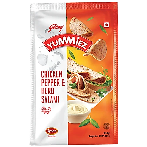 Godrej Yummiez Frozen Non Veg Snacks Chicken Pepper Herb Salami