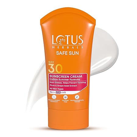 Lotus Herbals Sun Screen Cream Safe Sun Block SPF 30 