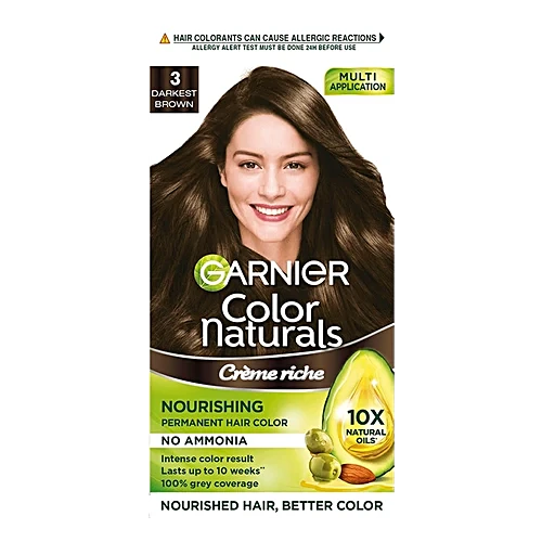 Garnier Hair Colour Naturals 3 Darkest Brown 