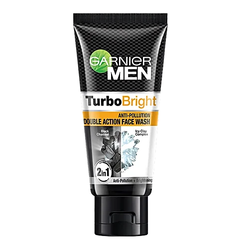 Garnier Face Wash Men Turbo Bright Double Action 