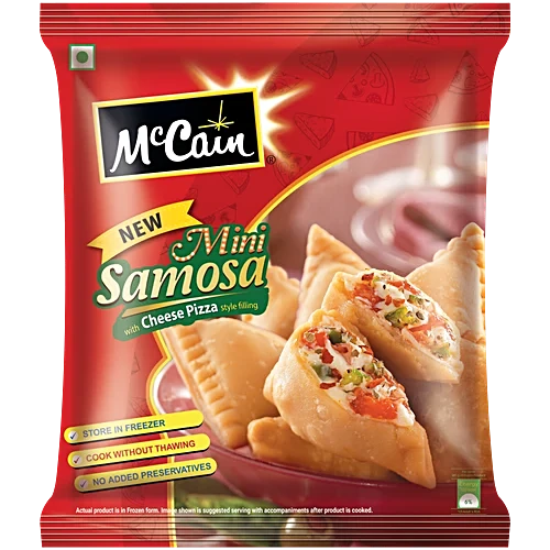 Mc Cain Frozen Veg Snacks Mini Samosa With Cheese Pizza	