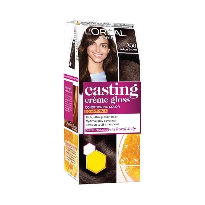 Loreal Paris Hair Colour Casting Creme Gloss Darkest Brown 300	