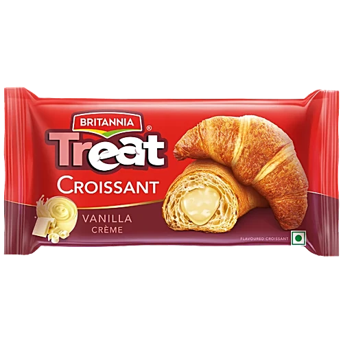 Britannia Cake Treat Croissant Vanilla Creme