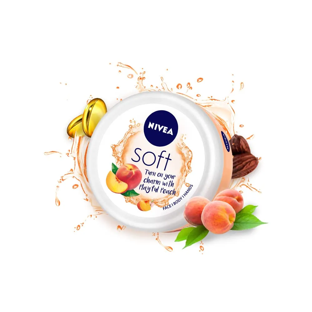 Nivea Moisturiser Light Soft Creme Playful Peach