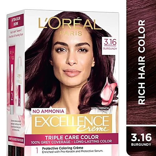 Loreal Paris Hair Colour Excellence Creme Burgundy 3.16