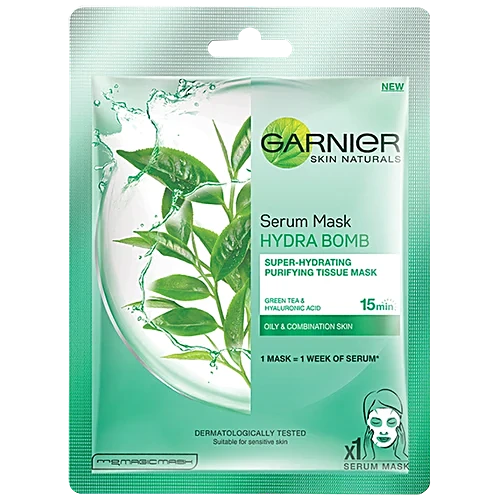Garnier Face Mask Skin Naturals Serum Green Tea 