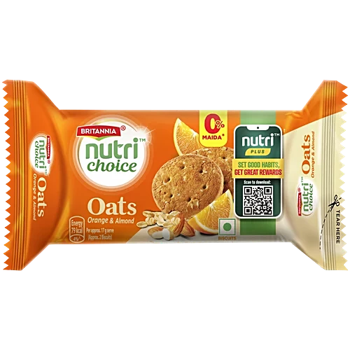 Britannia Biscuits Nutri Choice Oats Orange 