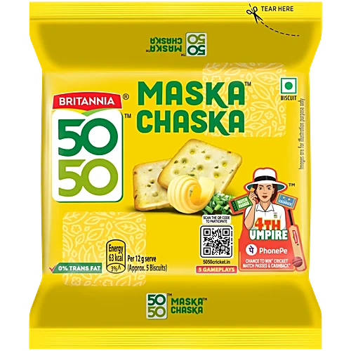 Britannia Biscuits 50 50 Maska Chaska 