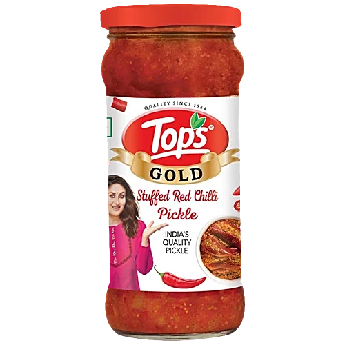 Tops Gold Stuffed Red Chilli Pickle