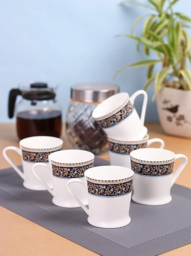 Clay Craft Coffee Mug Set Of 6 Design 6 Colour