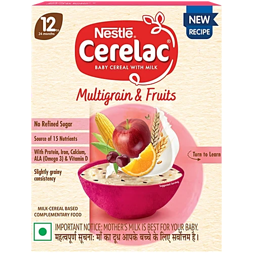 Nestle Baby Food Cerelac Multigrain And Fruits 12 To 24 Months	