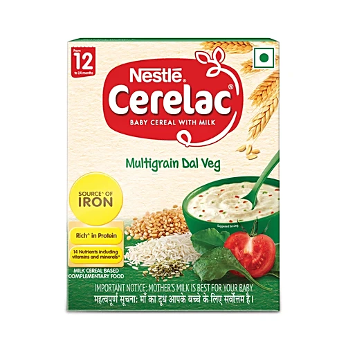 Nestle Baby Food Cerelac Multigrain Dal Veg 12 To 24 Months	