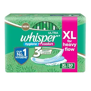 Whisper Sanitary Pads Ultra Heavy Flow XL