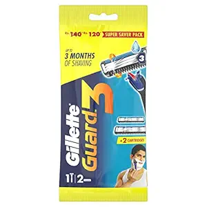 Gillette Razor Guard 3 And 2 Cartridges Super Saver Pack