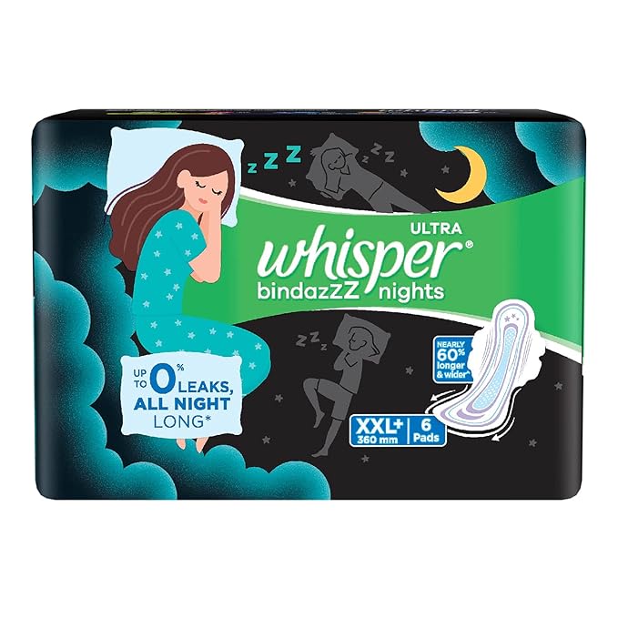 Whisper Sanitary Pads Bindazzz Night XXL
