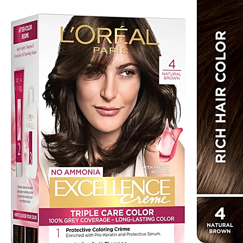 Loreal Paris Hair Colour Excellence Creme Natural Brown 4