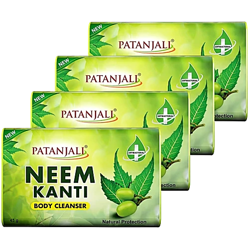 Patanjali Soap Neem Kanti Body Cleanser Pack Of 4