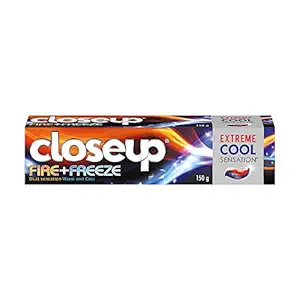 Closeup Tooth Paste Fire Freeze 
