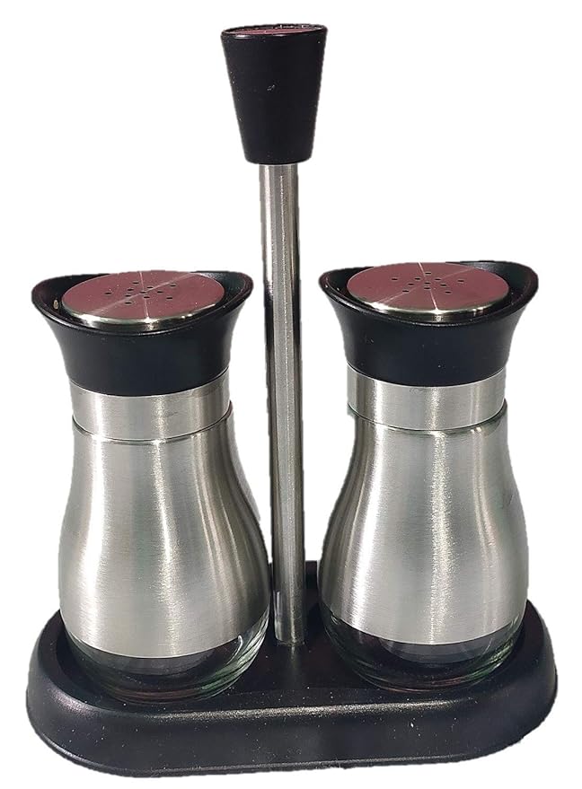 Allwin Masala dani Steel Dispenser Salt & Pepper 