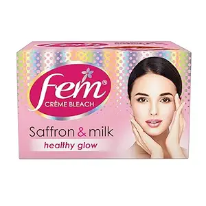 Fem  Bleach Cream Saffron And Milk Healthy Glow