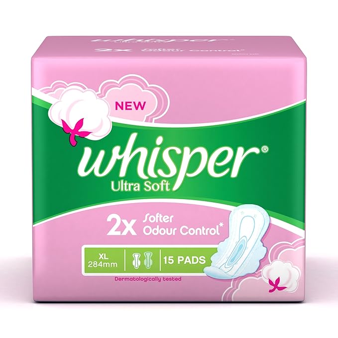 Whisper Sanitary Pads Ultra Skin Love Soft XL