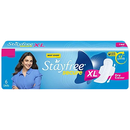 Stayfree Sanitary Pads Secure Dry Cover Extra Large
