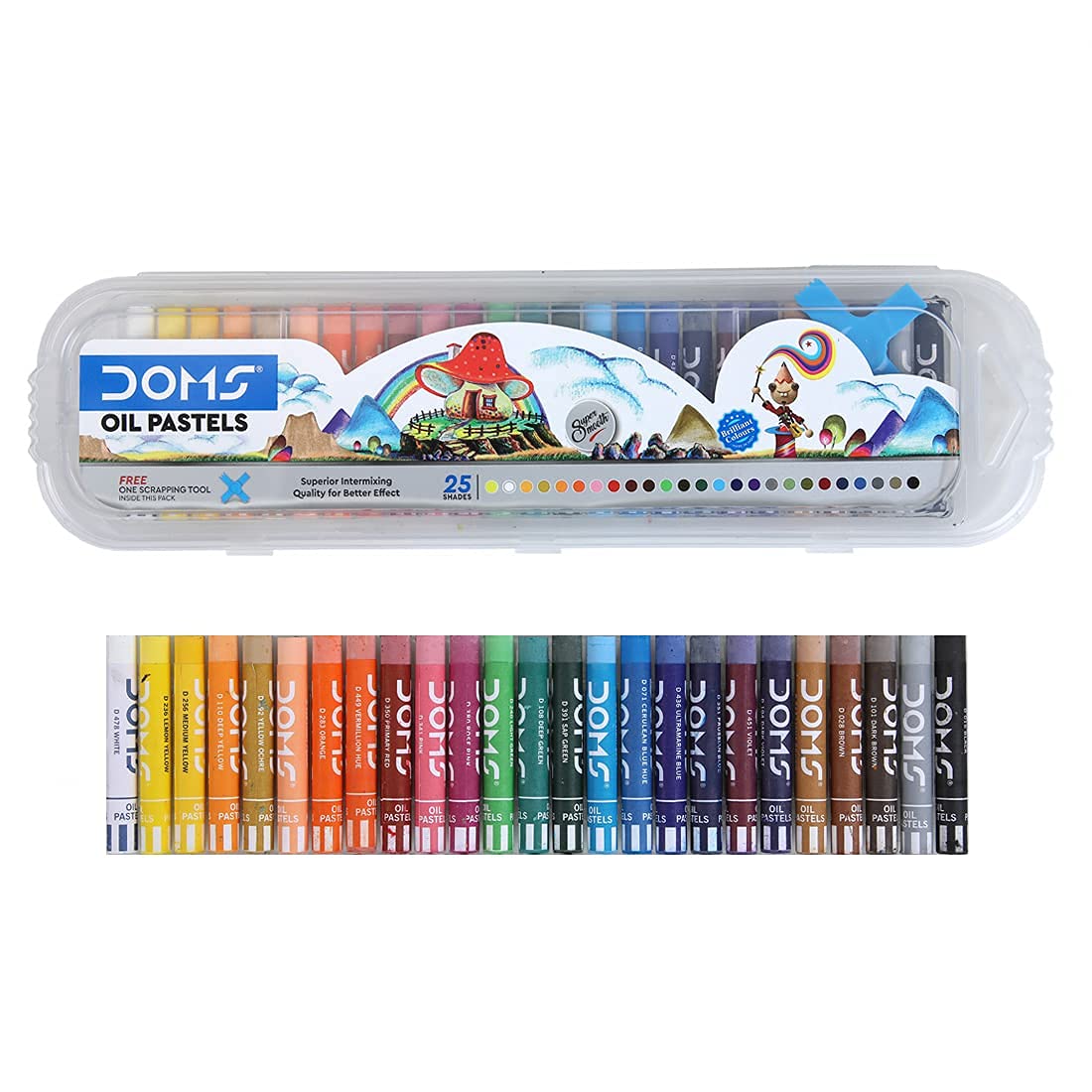 Doms Drawing Colours	Oil Pastels 25 Shades