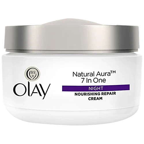 Olay Night Cream Natural Aura 7 In 1 Nourishing Repair
