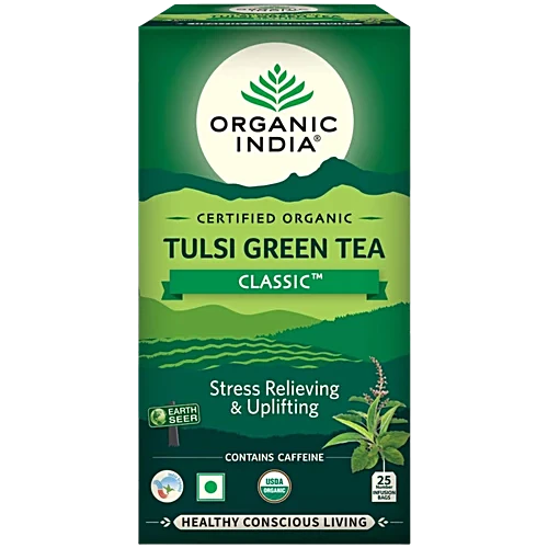 Organic India Green Tea Tulsi Classic 