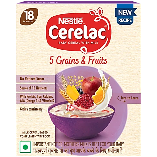 Nestle Baby Food Cerelac 5 Grains And Fruits 18 To 24 Months