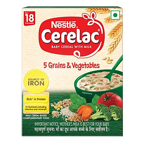 Nestle Baby Food Cerelac 5 Grains And Vegetables 18 To 24 Months