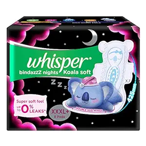 Whisper Bindazzz Nights Sanitary Pads XXXL
