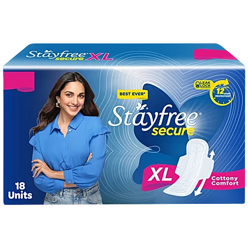 Stayfree Secure Sanitary Pads Cottony Extra Large