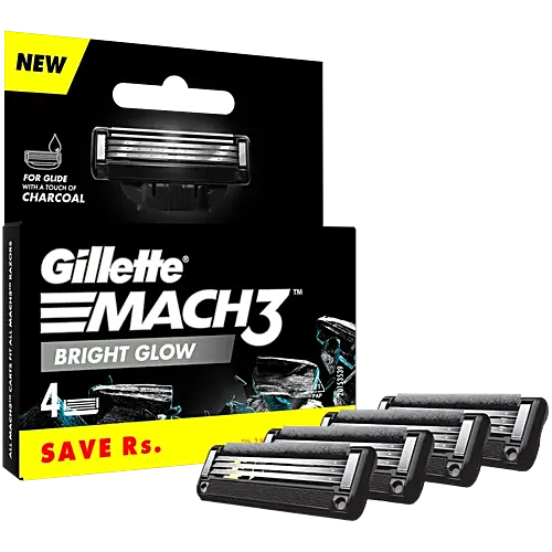 Gillette Razor Mach 3 Set Of 4 Cartridges