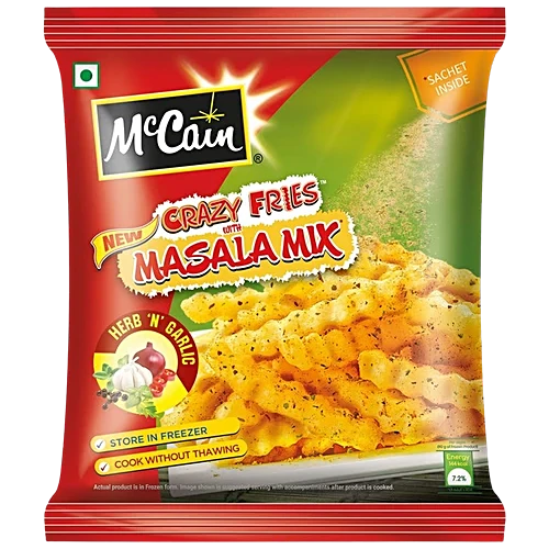 Mc Cain Frozen Veg Snacks Crazy Fries Masala Mix	