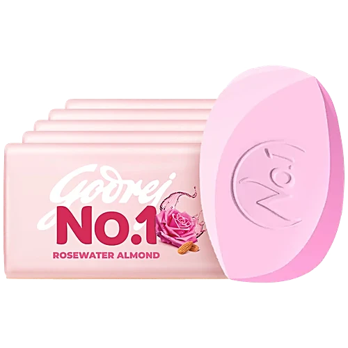 Godrej No.1 Soap Rose Water And Almonds Pack of 5