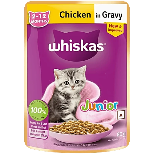 Whiskas Cat Food Chicken In Gravy Junior