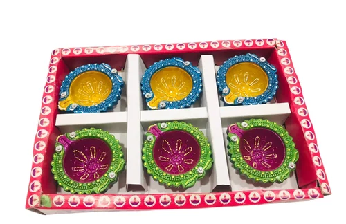 Khadi Fancy Diya Pack Of 6 Pcs